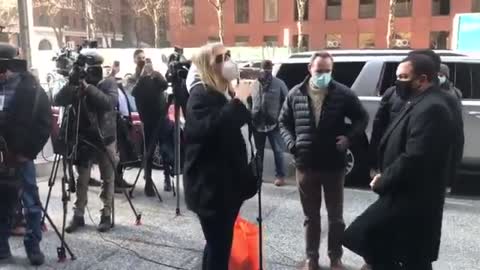 Heckler Disrupts Senator Schumer⁩ in NYC