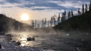 Morning Sunrise Yellowstone National Park