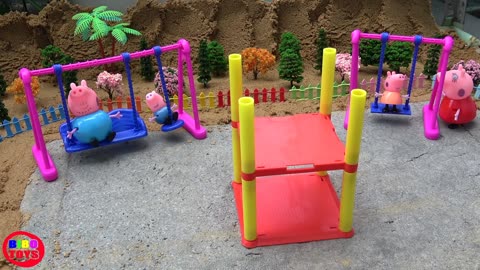 Peppa Pig Family FUN OUTDOOR PLAYGROUND Toys for Children