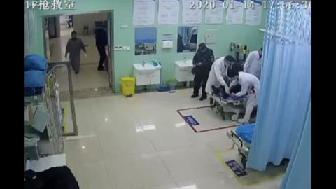 Helpless OAP Repeatedly Rolls Down Hospital Escalator