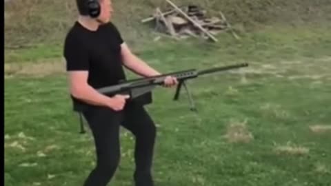 Elon Musk and his 50 cal. Barrett #elonmusk #gun #gunrights #nra