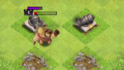 4 Cannon VS 1 Level King 💖🌹 #coc #gaming #shorts