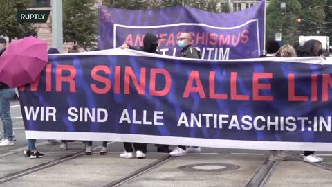 LIVE: Leipzig / Germany - Antifa hold demo in support of left-wing suspected attacker #irl