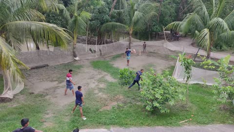 Funny time, village cricket time.
