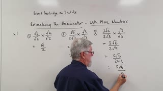 One Minute Math Surds 02 Rationalizing the Denominator With More Numbers