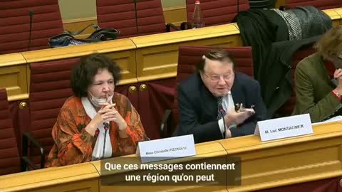 Professeurs Luc Montagnier et Alexandra Henrion Caude