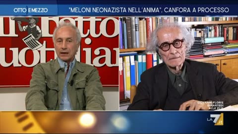 Dissenso,Travaglio in tv:L'occidente dice di combattere le autocrazie ma è un'autocrazia.Il processo al prof.Canfora,querelato da Lady Aspen NATO Giorgia Meloni per averla definita neonazista nell'animo 2 anni fa nel periodo pre-elettorale