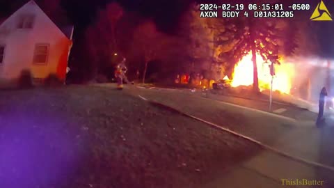Police body cam captures man miraculously surviving house explosion in Ann Arbor