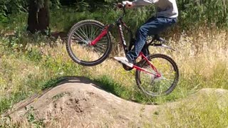 Danger trick with bike