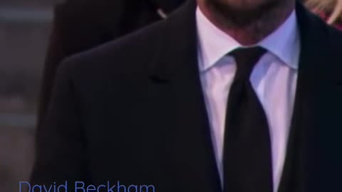 David Beckam in queen funeral