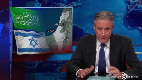 Jon Stewart humorously comments on a 12-hour ceasefire between Israel and Hamas