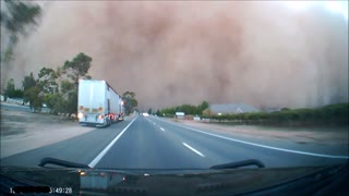 Dust Storm Makes For Dangerous Driving
