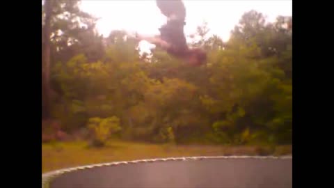 Teenager Does Several Backflips Before Landing In Trampoline Springs