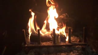 Fire Place Fireplace Yule Log Burning Wood 30 min minutes Video 03