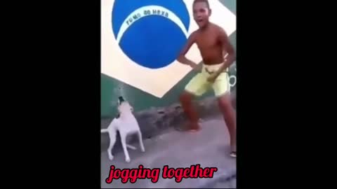 jogging together