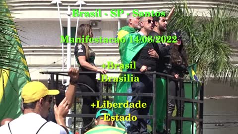 14/08/2022- Motociata Pela Liberdade - Santos - SP - Brasi