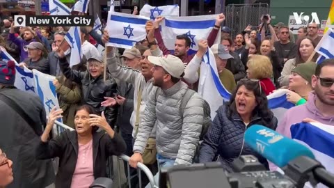 New York City: Hundreds Attend pro-Israel and pro-Palestinian Protests | VOA News