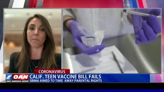 Calif. teen vaccine bill fails, SB866 aimed to take away parental rights