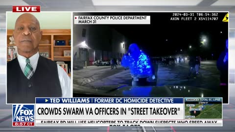 POLICE OFFICERS IN 'STREET TAKEOVER'CROWDS SWARM VIRGINIA POLICE OFFICERS IN 'STREET TAKEOVER'