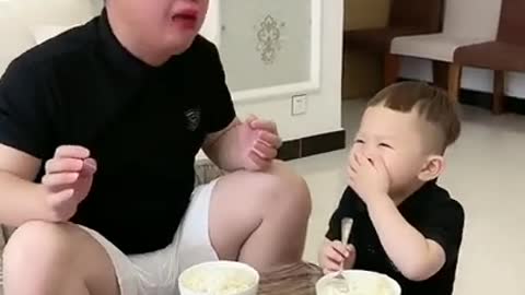 Best funny Video New Oddly Satisfying Video father and son