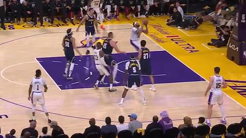 NBA - LBJ's 5 ⭐️ delivery to AD 👀 Nuggets-Lakers