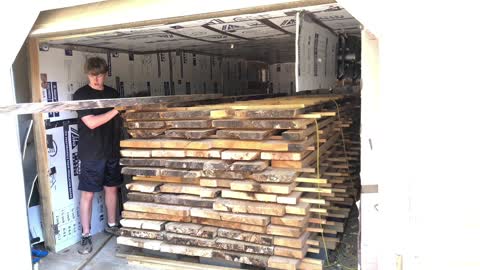 Loading 7+ tons of Wood into the Kiln . . . BY HAND! . . . Sometimes You Just Don't Have a Choice