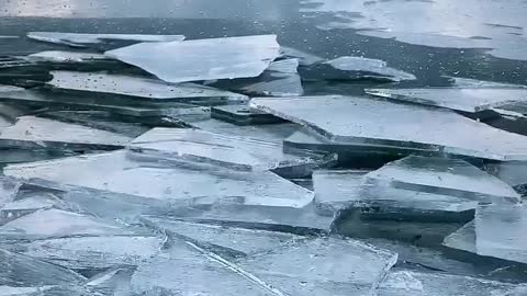 Ice stacking (watch with sound on) 🧊