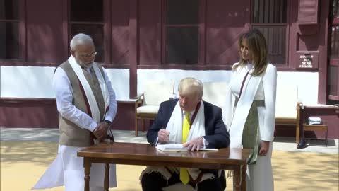 PM Modi & President Trump visit Sabarmati Ashram - POTUS