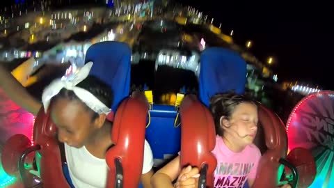 Kids Passing out in a Slingshot Ride