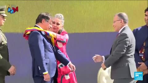 Gustavo Petro sworn in as Colombia's first leftist president in historic shift