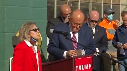 Poll Watcher 3 Speaks Out During Giuliani Press Conference Nov 7, 2020