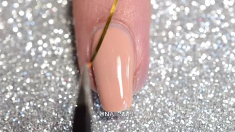 DIY geometric neon nails