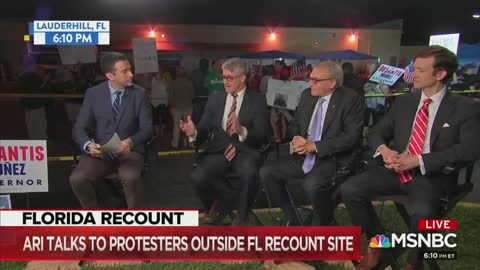 Protesters Chant "Stop The Steal, Trump" At MSNBC Crew In Broward County