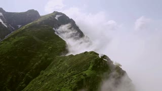 Dazzling footage captured by Drone during Mountain trail.