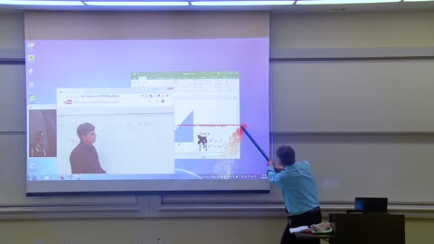 Math Professor Projector Screen PRANK LOL