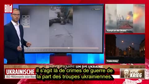 Soldats ukrainiens tirent dans les jambes de #soldats russes faits prisonniers