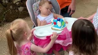 Baby Sleeps Through Birthday Celebration