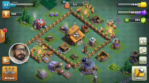 Clash of clans: Builder base attack: Giants + archer attack: LOST