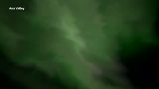 Northern lights shine across the Alaskan sky