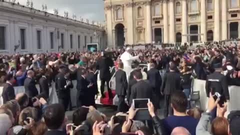 What happens when you are in Saint Peter you see the Pope