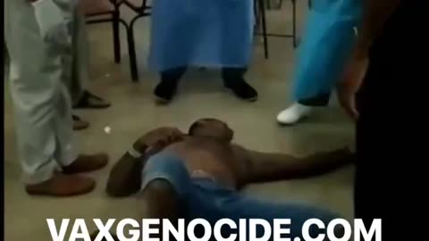 GenocideBlog.com - Caught on film: A man received the Covid-19 vaccine and fell to the floor