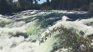 Relaxing nature views with waterfalls