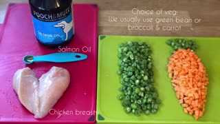 Homemade dog food recipe: Kumo's chicken & vegetable broth