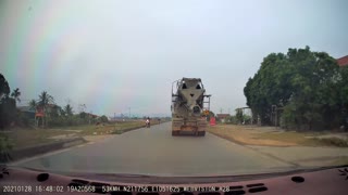 Calf Picks Wrong Time to Cross Road