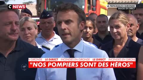 Emmanuel Macron «Nos pompiers se sont battus»