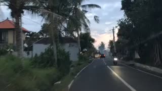 Driving through Ubud