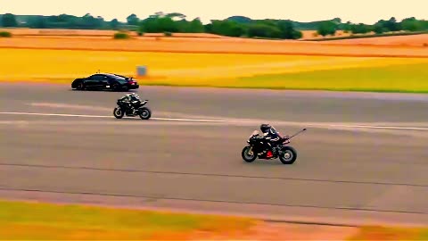 kawasaki h2r vs bugatti vs dugatti race 2024