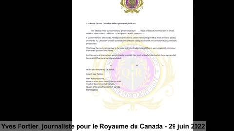 Yves Fortier - Le journaliste Yves Fortier du Royaume du Canada le 29 juin 2022