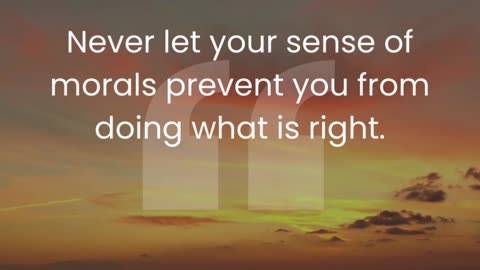 Delve into the intriguing question of whether our sense of morals should always dictate our actions,