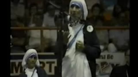 Blessed Mother Teresa of Calcutta visit to Canada I, speaks about abortion
